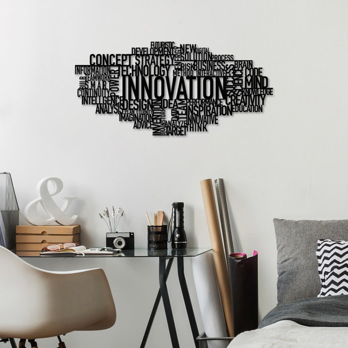 Wallity Innovation Accesorio Decorativo de Pared de Metal Negro